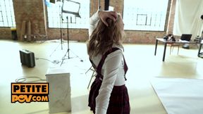 Petite cum hungry Russian Lily Ray loves to cheat