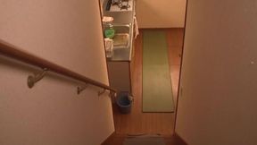 Japanese housewife sucks and rides hubby's cock