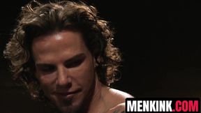 Pierced hunk Archer Croft double teamed in relentless edging