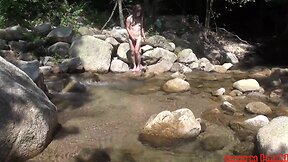 Sissy maki take pleasure in in the river