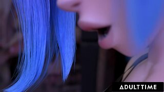Futa Sentai Squad: Futuristic Futanari Redhead with Wild Self-Sucking Action