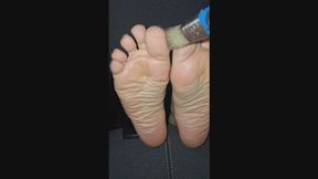 Feet tickle in car
