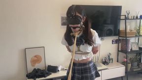 FX88-Black stockings, Asian girl, nautical bondage, extreme bondage