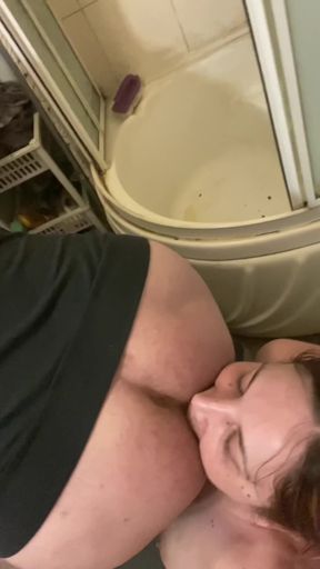 Iconic moment from &quot;Dirty toilet slut serving her Master&quot;