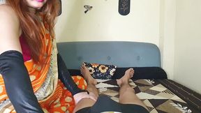 horny indian maid having fun with the boss after cleaning.