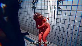 Girl Fucked in Shower by Gym Teacher (3D)
