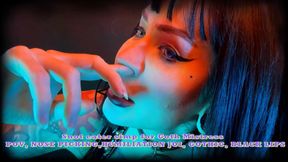 Snot eater simp for Goth Mistress - POV, NOSE PICKING,HUMILIATION JOI, GOTHIC, BLACK LIPS