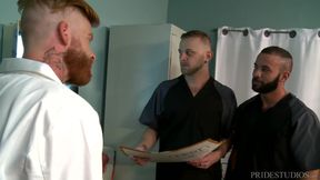 Rough Muscle Doctor Pounds His Screaming Interns in Wild Group Fucked Session
