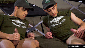 Felix Harris & Gabriel Chiappe & their jerking off training