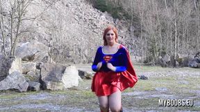 Alexsis Faye busty superwoman cosplay outdoor playing
