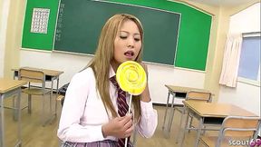 Intense Sex by old Teacher for Japanese Teen with Big Tits