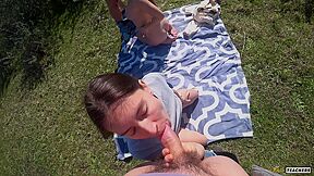 Two Awesome Married Couples Goldteachers And Passionbunny Fuck In The Field (first Foursome)