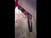Abandoned farm piss & fleshlight fuck