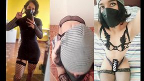 femboy trapyale passionately playing with her toys and lingerie in her room-- compilation