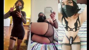 femboy trapyale passionately playing with her toys and lingerie in her room-- compilation