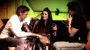 jodi james gets a double facial after a threesome fuck