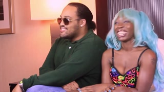 Ghetto hoodrat gives sloppy head to small black cock
