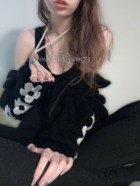 Asmr with pearl necklace