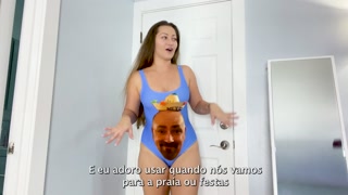 Dani Daniels trying on bikinis from Brasil at home!