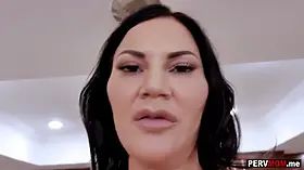 Step-mother with Huge Boobs vibrator fuck right in front of me