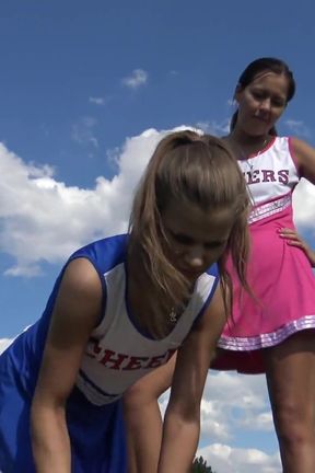 Cheerleader spitting fun!