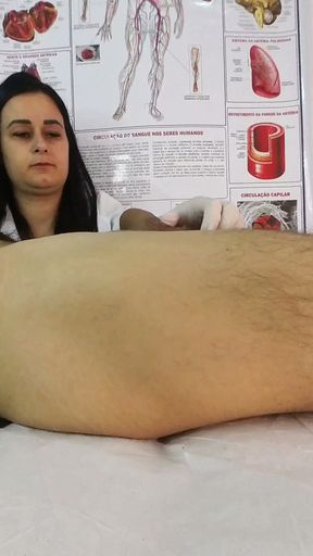 A nurse caught him jerking offand gave him a tittyjob until he came in her mouth!   Clip 1