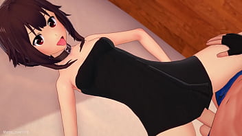 Megumin luego de la ducha quiere ser follada en su cama (hentai 3d) (versi&oacute_n adulta)