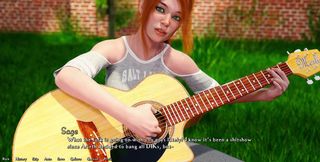 Being a Dik - Going to the Next Step with Cheating Busty Red Head While Learning Her How to Finger Play the Guitar
