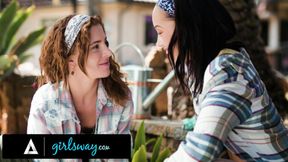 Alexis Tae's redheaded beauty gets face-fucked and scissored