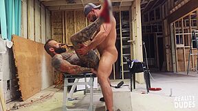 Tank Joey - Pup & Tank Fuck Raw All Over A Construction Web Page - American Hook Up