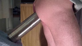 Real steel - hard anal work with hard dildo