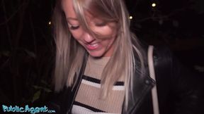 Blonde French girl caught masturbating in street fast hard fuck POV blowjob
