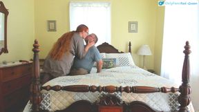 Romantic Married Couple Cum Together - Blowjob, Riding, Hair Pulling Doggy with Hot Redhead Wife