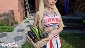 Summer Anal Vibes goes WET, Kyra Sex MILK OVERFLOW &amp_ Vegetables Ass insertions, Gape, Butt Rose licking, Piss in ass