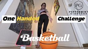 6'7 Tall Goddess One-Handed Basketball Hold Challenge – How Long Can These Huge Hands Dominate?