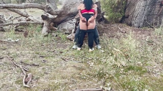 Indian Milf with Boy in Outdoor - Desi Wife Public Blowjob - Ass Spanking and Licking - Boobs Press