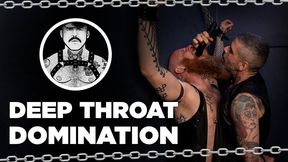 DEEP THROAT DOMINATION - SMOKING - TATTOOED MAN