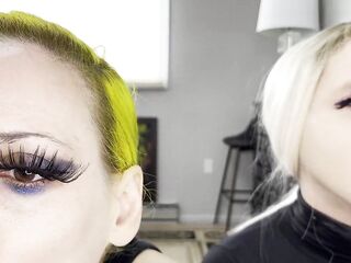 Drag Queen and Woman Makeover Transformation - Mascara, Fake Lashes, Lipstick