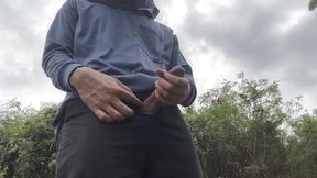 Thai Worker Cum with Watermelon.