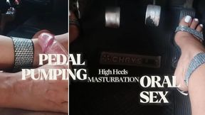 I masturbate I masturbate and pump pedals with high heels (3)
