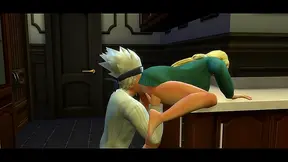 Kakashi Dominates Tsunade in a Fiery Kitchen Anal Rendezvous