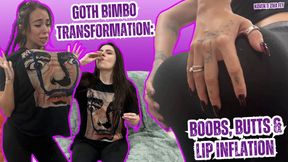 HD Ziva Fey - Goth Bimbo Transformation: Boobs, Butts And Lip inflation