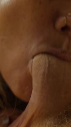 Collared Gorgeous Blonde Gives a Blowjob, Cowgirl, 69, and Swallow!!!