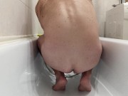 Washing my butt for a great and clean game session - Anal enema