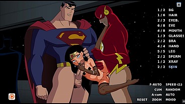 Wonder Woman Porn simulation [Parody PornPlay Hentai game] Batgirl cuckold Batman with superman and flash