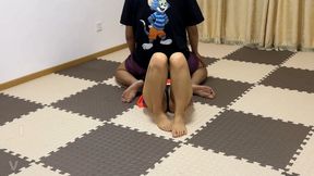 SK035_Rider 80KG stomachsitting and chestsitting the girl 50KG