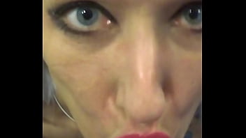 Submissive Girl Vilja in Panda Hat Delivers a Sloppy POV Bathroom Deepthroat Blowjob with Face Fuck, Spit, and Cum Drenched Face