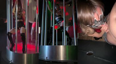 MILF Mia Queen Guzzles Glory Hole Cum at Swinger Strip Club