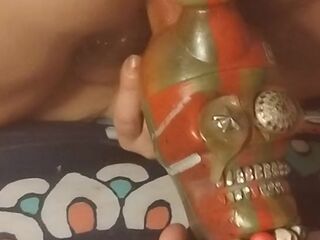 Cunt puffing bong dick smoke push hollow sex-toy filled gap