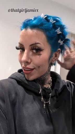 Monster dildo makes blue haired slut squirt DOWNLOAD